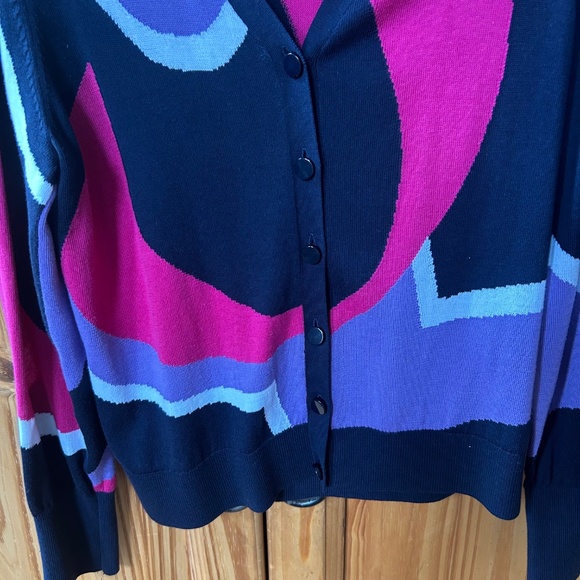 Chico's Sweater Button Up Cardigan Must Color V-Neck Cotton Blend Women's Medium - Picture 4 of 7